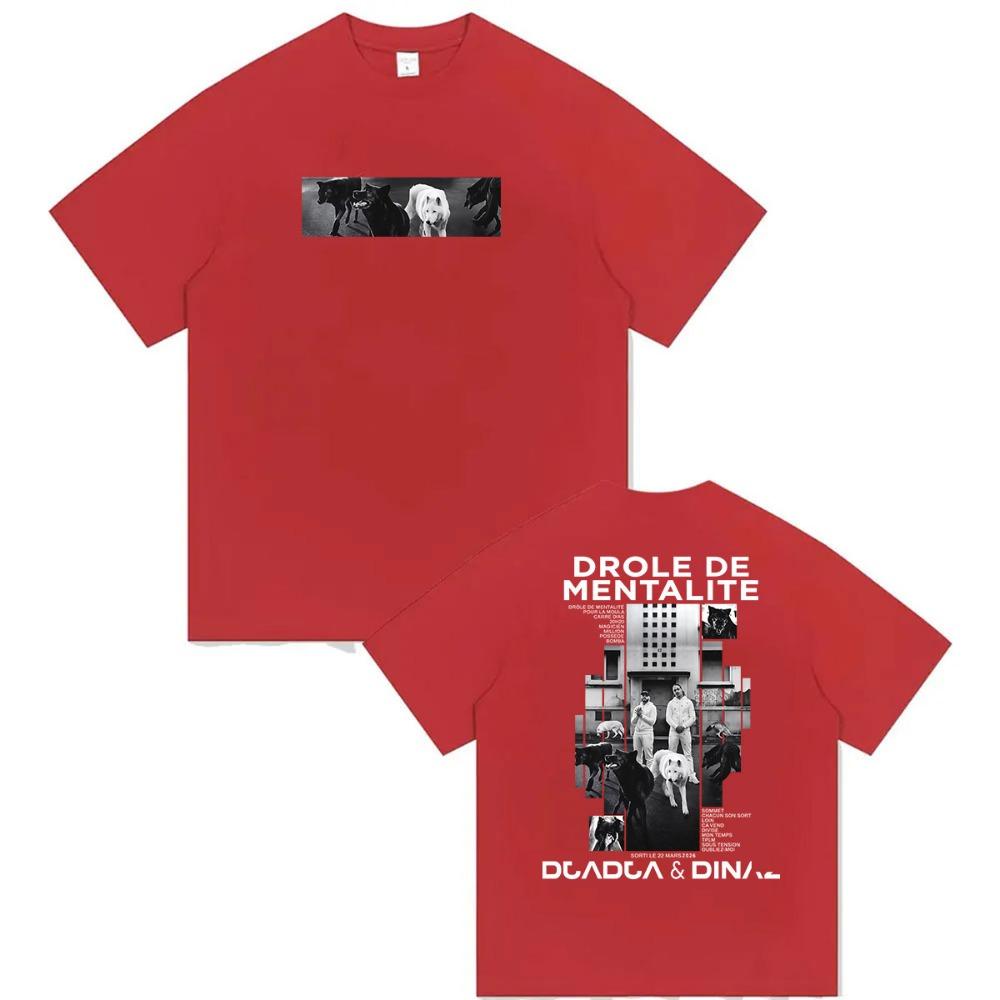Rapper Djadja & Dinaz DROLE DE MENTALITE Album 2026 Graphic T Shirt Men's Hip Hop Vintage Cotton Short Sleeve T-shirt Streetwear
