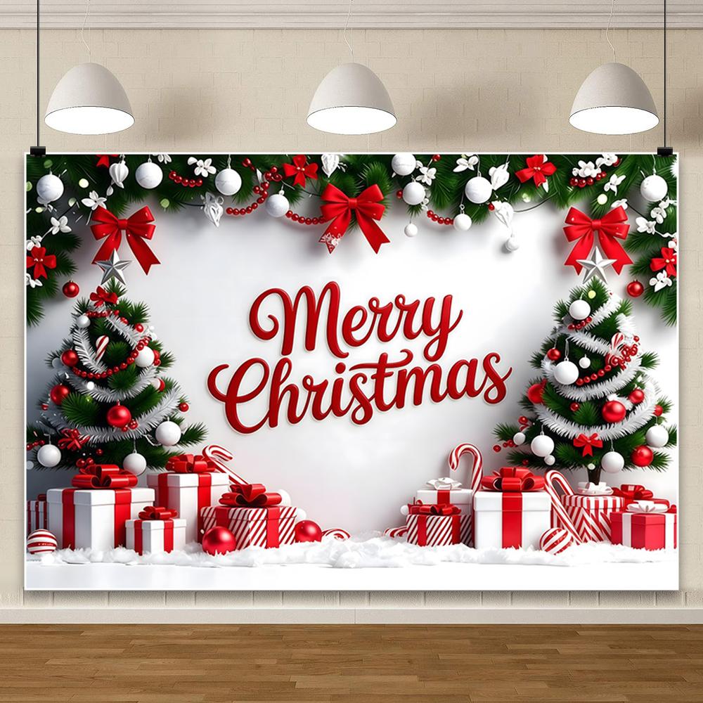 Yeele Merry Christmas Photography Backdrop Xmas Tree Garland Gifts Wallpapers Kids Family Christmas Party Decor Photo Background