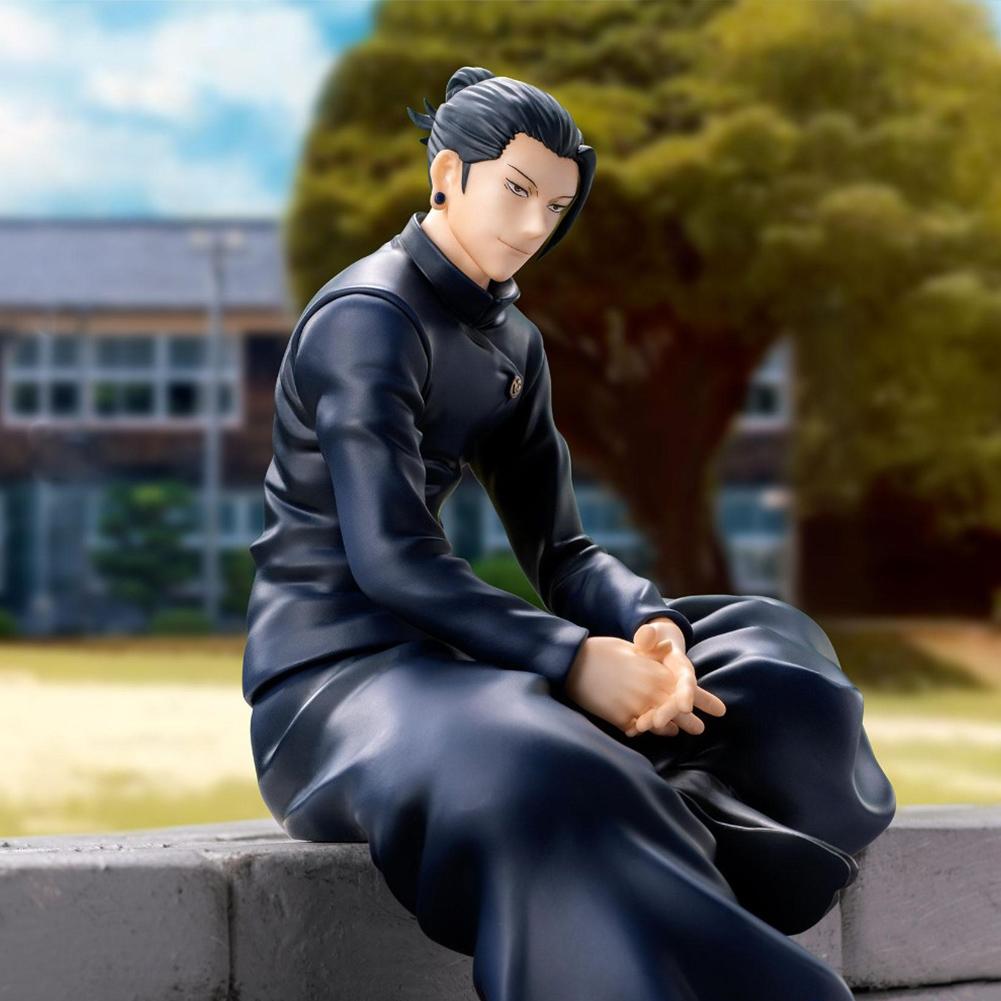 14cm Anime JJK Figur Sitzende Gojo Actionfigur Geto Suguru Figur PVC Sammlermodell Desktop-Ornamente Kinderspielzeug Geschenke