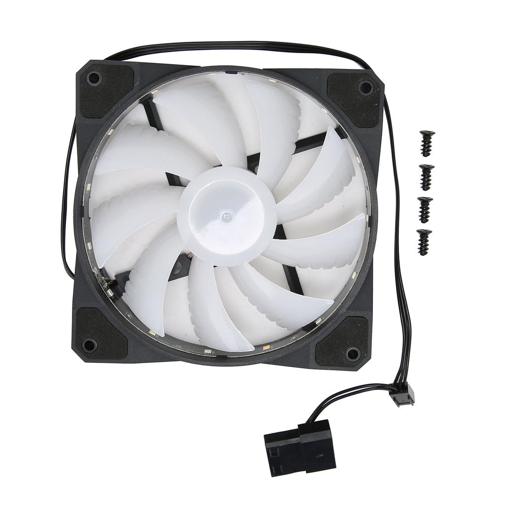Ventilateur de refroidissement LED Cool Lumineux 12cm Volume d'air élevé Antichoc Silencieux Radiateur Boîtier PC Arc-en-ciel