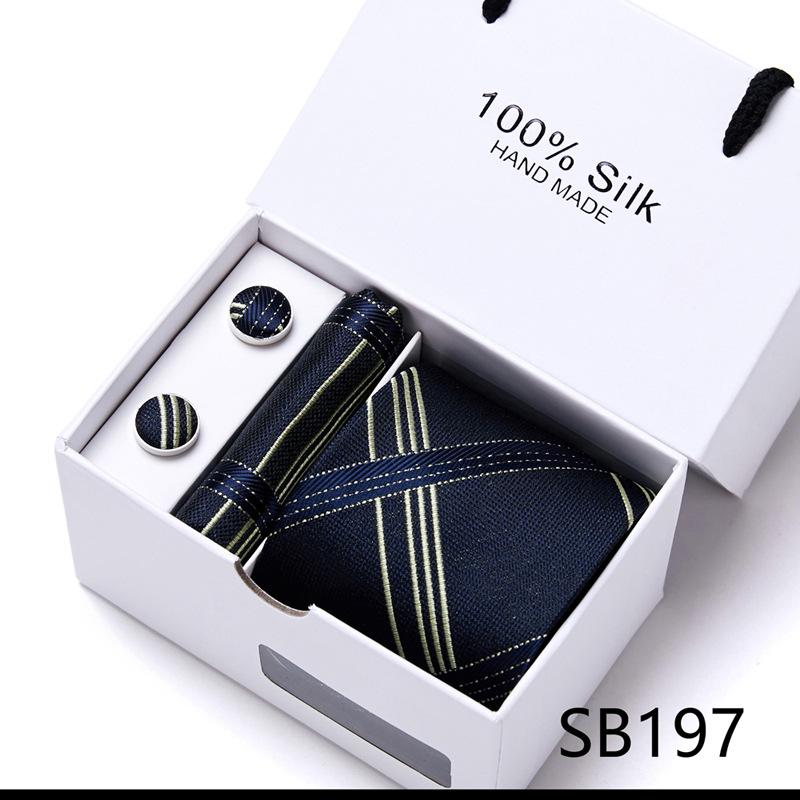 New Men'S Tie Set Gift Box 5-Piece Set Group Tie Business Dress Tie