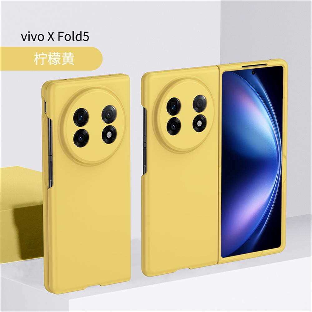 High Quality Solid Color PC Hard Matte Skin Feel Phone Case for VIVO X Fold 5 Fold 3 Fold 3 Pro Shockproof Protective Back Cover Full Coverage Shell