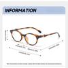 Women'S Ins Style Retro Small Frame Oval Plain Glasses Premium-Quality Versatile Blue Light Blocking Eyewear Men Goggles
