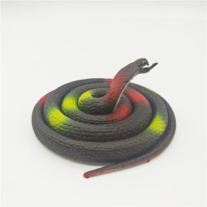 Children's Soft Rubber Toy - Large Green Fake Snake Prank Model