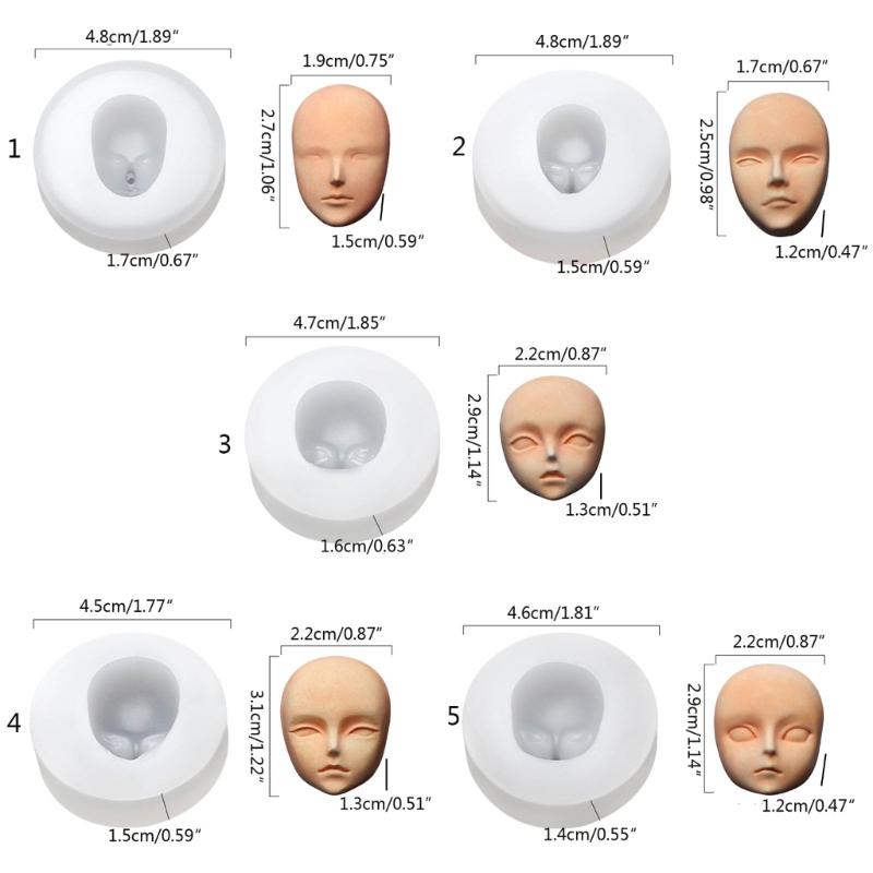 3D Dolls Head Baby Face Mold Silicone Cake Mold Model Handmade Soap Clay Plaster Mold Fondant Chocolate Sugar Craft Mold