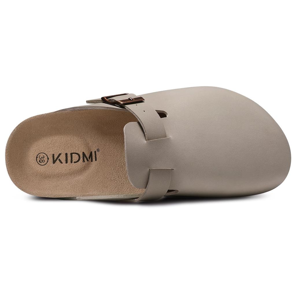 Fashion Smile Classic Women Mules Summer Clogs Slippers Flat Slippers Cork Waterproof Beach Slippers WIth Adjustable Buckle For Women