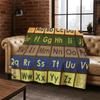 Alphabet ABC Early Education Cartoon Flannel Blanket Soft Warm Blanket Throw Blanket for Bedroom Living Room Bed Travel Camping