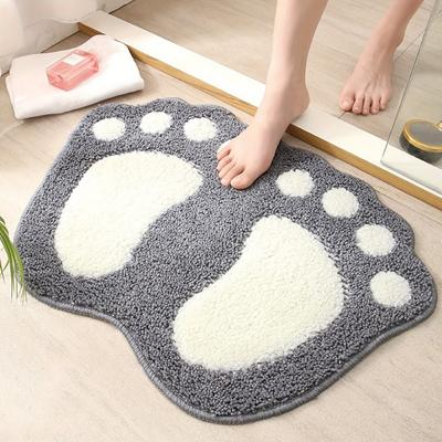 1pc antiderrapante pés grandes tapete de banho absorvente de água tapete de banho, capacho de microfibra tapete de banho para capachos, banheira, chuveiro (Cinza, 16" X 24")