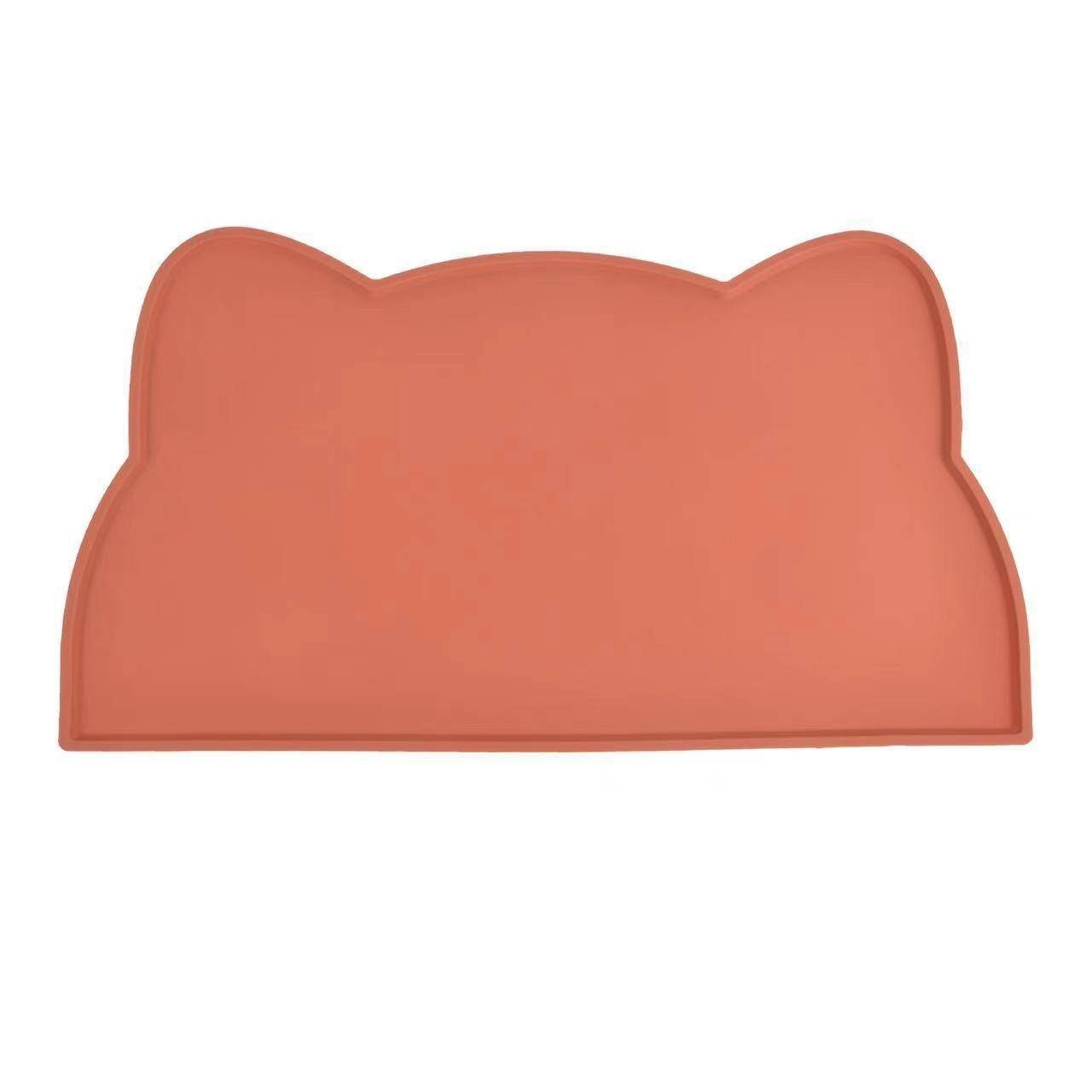 

Food Grade Silicone Cat Mat Anti-dirty Easy to Clean Cats and Dog Bowl Mats Waterproof and Leak-proof Anti-slip Pad Pet Product оранжевый