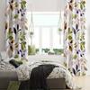 2Pc Autumn Leaves Watercolor Pattern Curtains, Polyester Fabric, Machine Washable, Suitable For Bedroom, Living Room Decoration