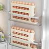 4 Tiers Fridge Egg Rack Automatic Rolling Egg Holder Storage Box Container Kitchen Refrigerator Egg Dispenser Fridge Organizer
