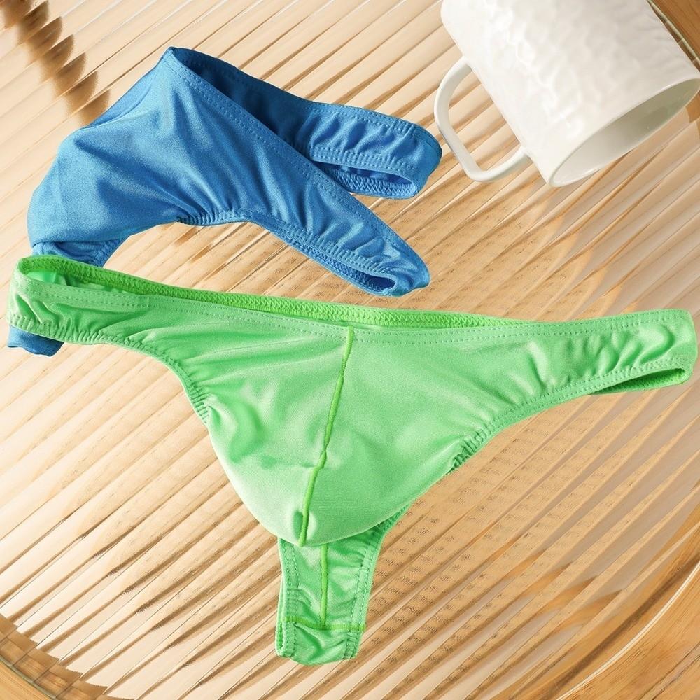 Underpants Men's Panties Low Waist Male Briefs Soft Men Ice Silk Thongs Sports