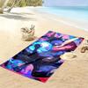 Cartoon Pokemon Print Beach Towel, Large Soft Quick Dry Towel for Beach Camping Swimming