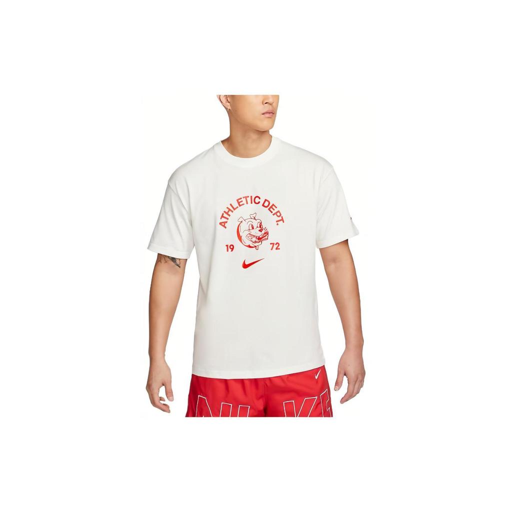 Nike T Shirts Men's White Crew Neck Moderate Straight Fit FJ5244-133