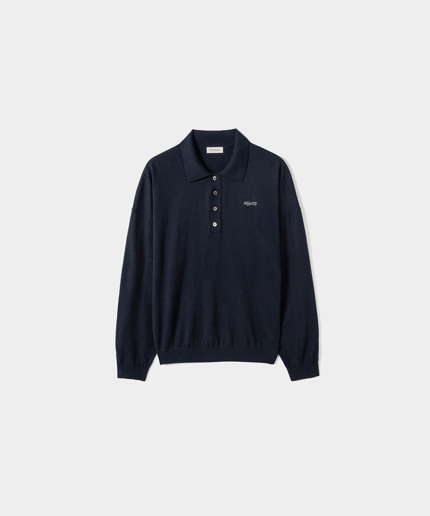Poyueoaijeuonli Aube Soft Collar Knit (Navy)