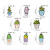 Anstecknadeln Cartoon Pflanzen Pins Kaktus Jungen Topf Mädchen Revers Zubehör Schmuck Emaille für Kleidung Pullover DIY Basteln