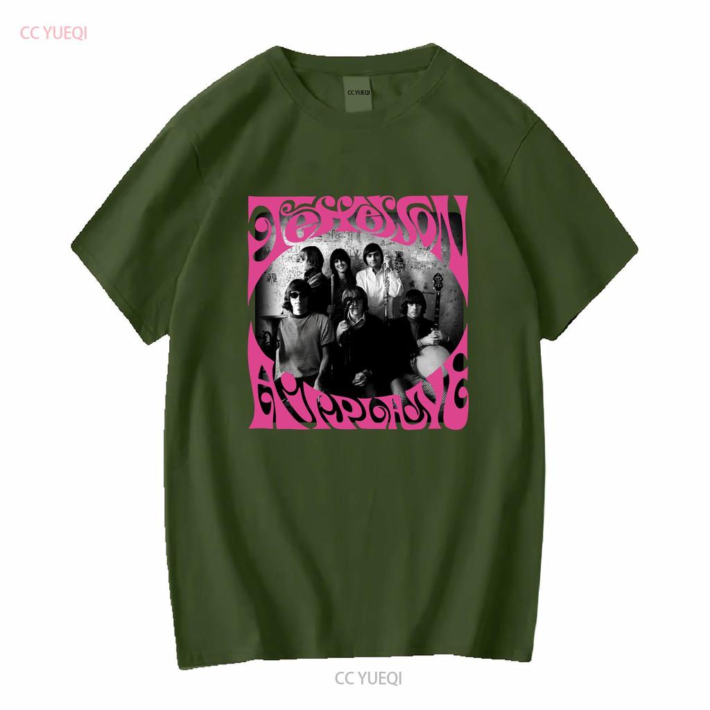 Jefferson Airplane Style Rock Men T shirt Black All Sizes RE615 vintage Washed homme Stretched Breathable designer clothes