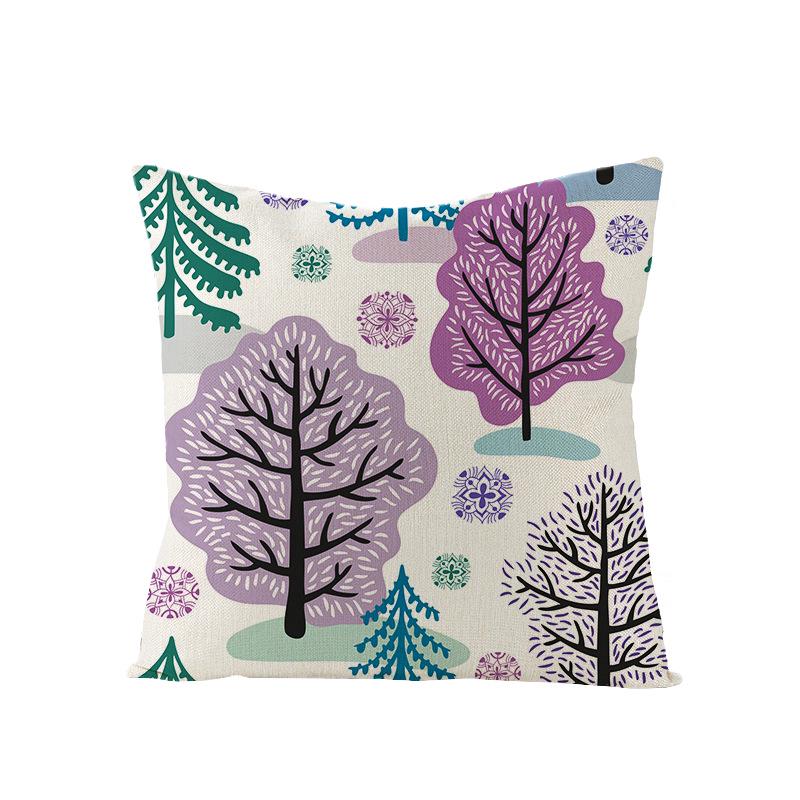 Cartoon Digital Printing Christmas Pillow Cover New Style Square Polyester Pillow Cover Cushion Cover