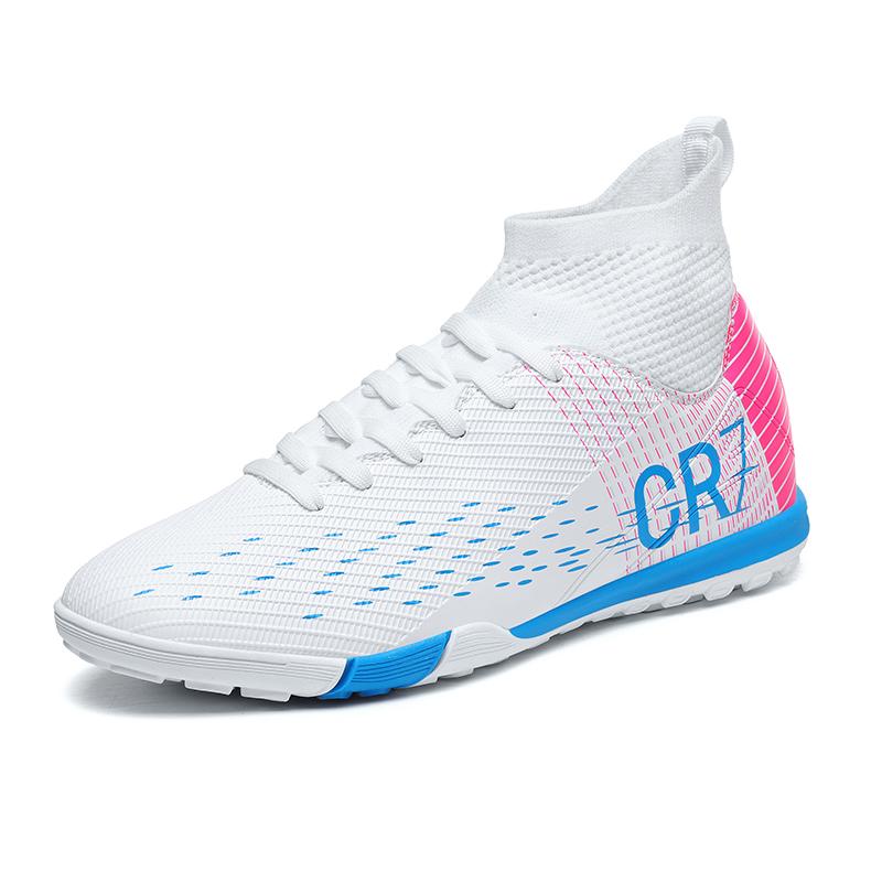 Unisex High Top Soccer Shoes Autumn Kids Teenager Turf And Firm Ground Cleats For Amateur Match Daily Football Training Outdoor
