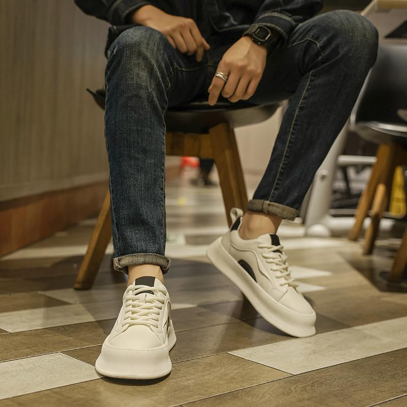 Модные универсальные кроссовки для активного отдыха из кожи — фото 7