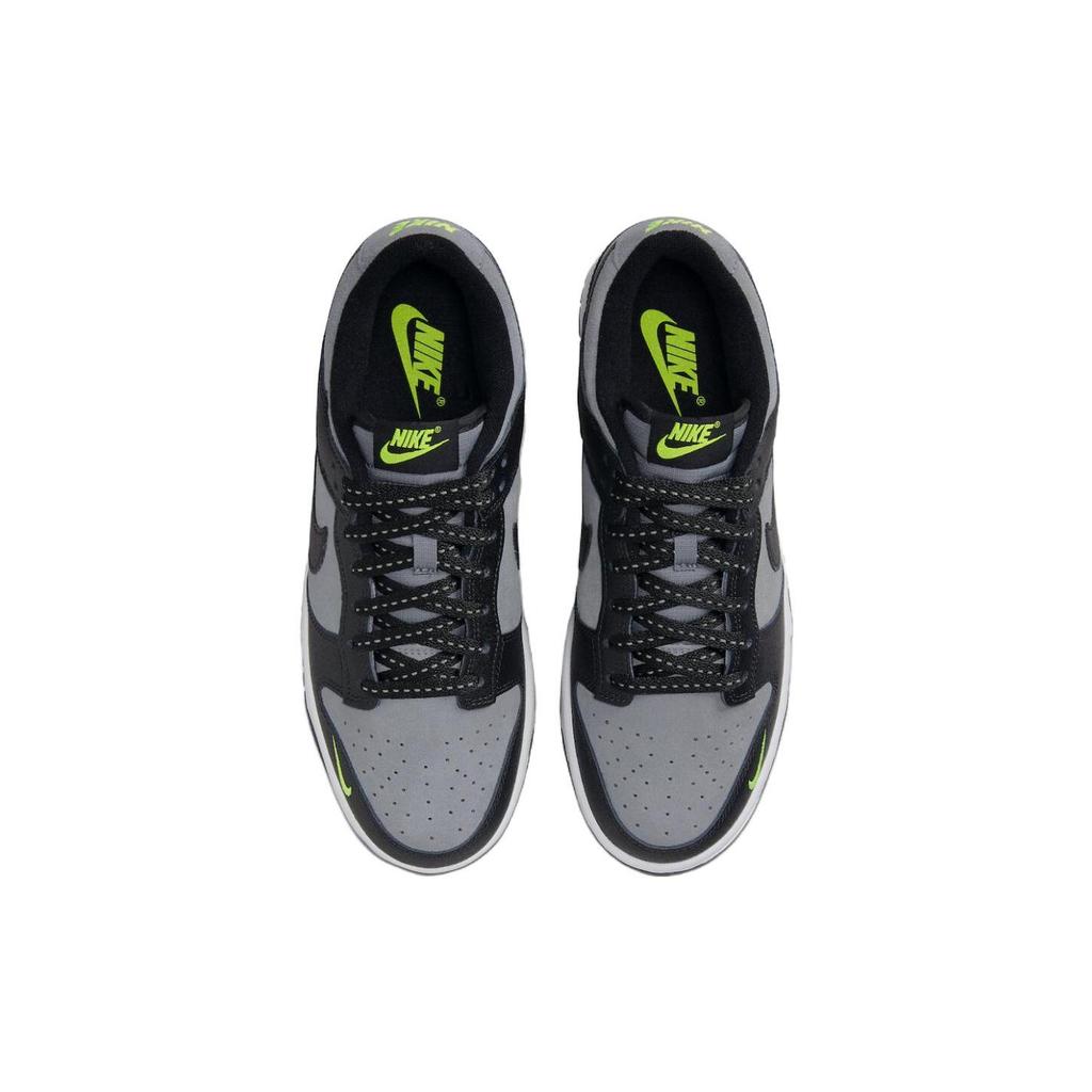 Nike Dunk Low Black Cool Grey Volt Mini Swoosh FQ2205-001