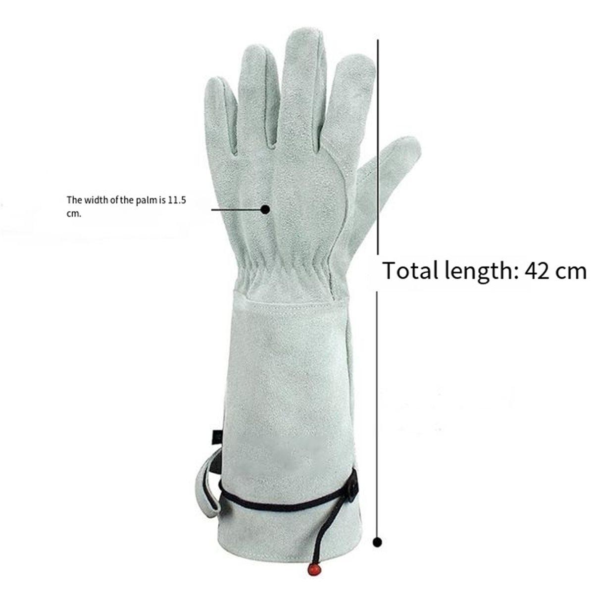 

1 Pair Cowhide Elbow-Length Garden Gloves for Puncture & Wear Resistance, Ideal for Construction China Mainland