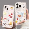 Apple 17 summer mobile phone case iphone17pormax fruit 17pro transparent 16 small fresh 15 all-inclusive women