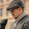 High Quality Men Women Vintage Striped Newsboy Cap Adjustable Chic Casual Cotton Patchwork Flat Male Warm Windproof Gatsby Cap