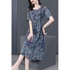 Women's Floral Summer Dress for Middle-Aged Moms