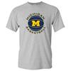 University of Michigan Wolverines Basketball Circle Logo T-Shirt -Sport Grey