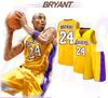 Kobe Bryant V Neck No.24 Yellow Basketball Jersey