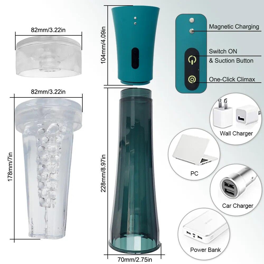 Vacuum Suction Potent Erectile Enhancer 3 Sucking Penis Pump Extender Enhancer SuckingMale Masturbator Cup Dick Pump Delayed 18+ Adult Sex Toys