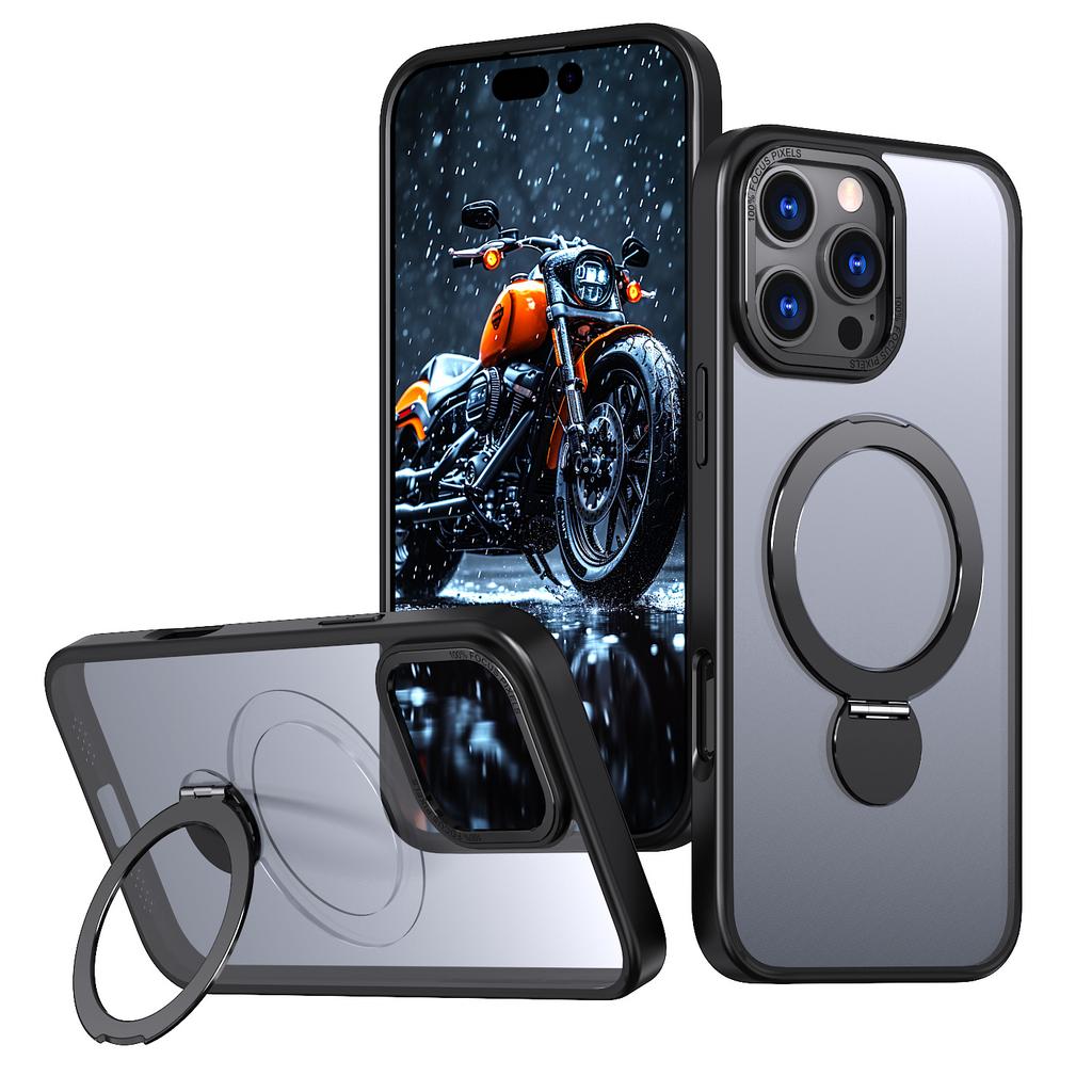 Dla IPhone 16 Pro Magnetyczne etui na telefon Matowe w dotyku Obrotowa podstawka Kreatywne dla Apple 15 Pokrowiec ochronny