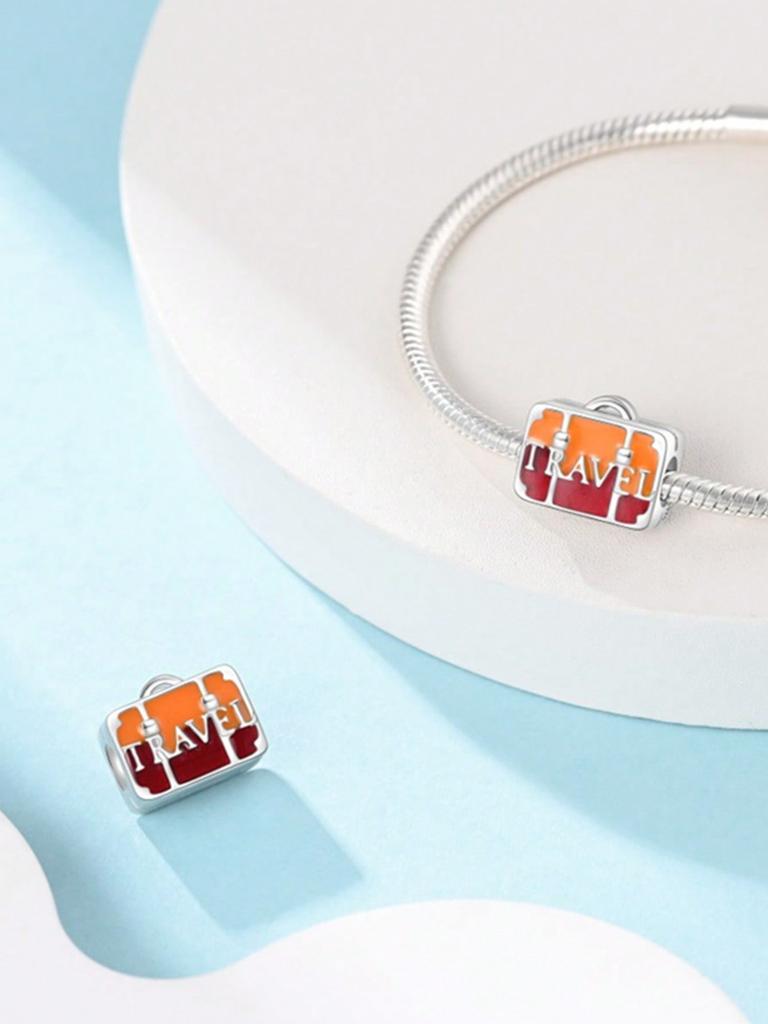 Charms Plata Ocean Travel Ship Luggage Beads Charm Copper Plated Fit Charms Original Bracelet For Jewelry Making Diy Charm