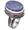 Lapis Lazuli Natural Gemstone Antique Silver Plated Ring US Size-6.75 R 617