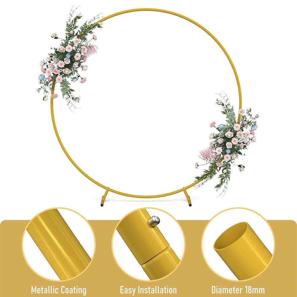 Runtowo 1pc Metal Ring Balloon Arch Bracket, Wedding Arch Decoration, Birthday Party Supplies