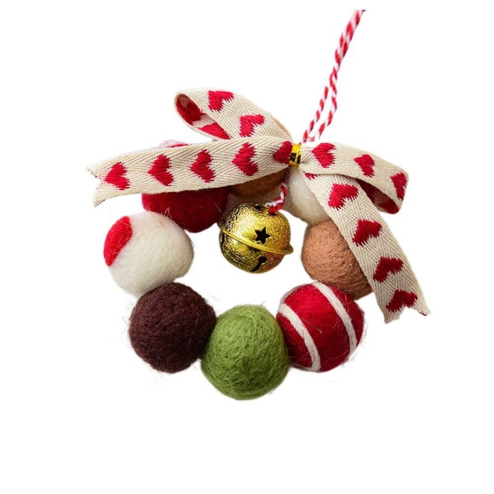 Creative Mini Wreath Pendant Small Bell Xmas Ornament Christmas Tree Ornament  Christmas Decoration