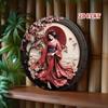 Metal Wall Art Cherry Sakura Retro Poster for Living Room Decor