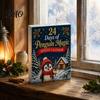 Acrylic Christmas Box Guinea Pig Advent Calendar, 24Pcs 2D Ornament Set with Penguin Toys Outfits, Tree Hanging Decor, Gift for Pet Lovers Kids