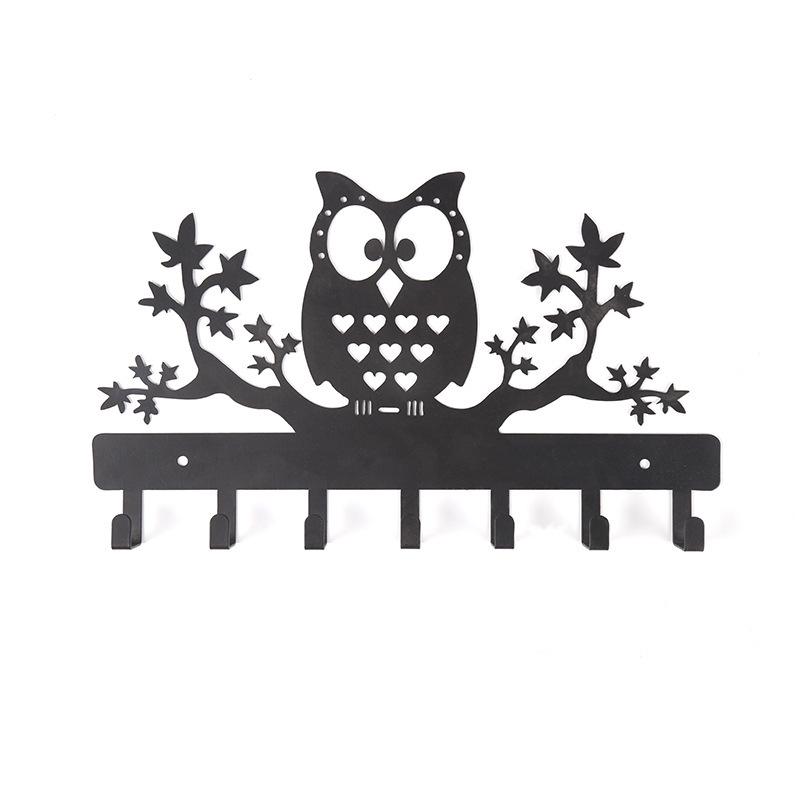 Temu Metal Owl Wall-Mounted Key Holder & Storage Rack