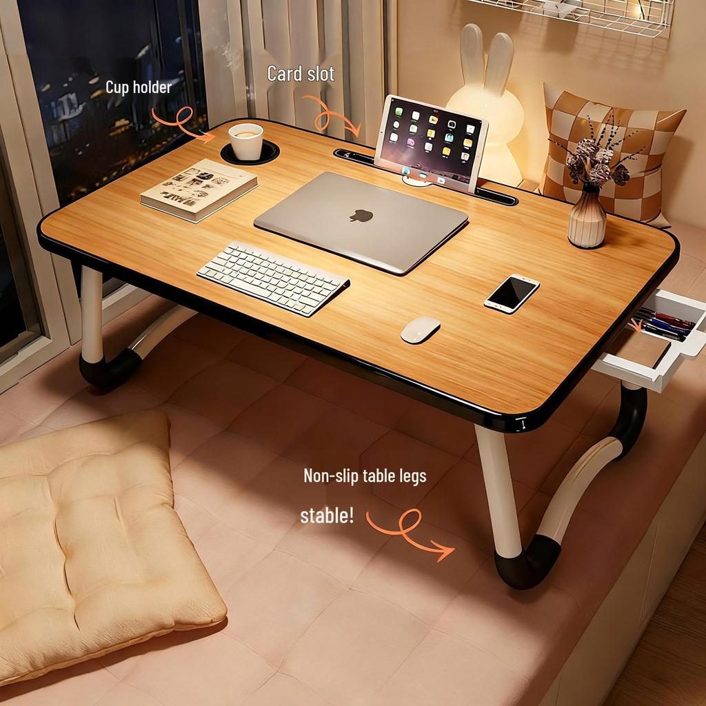 Foldable Bedside Table & Study Desk for Dorms and Kids