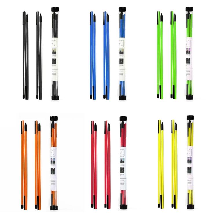 Golf Practice Rod Swing Trainer 2 Pack Foldabe Postures Corrector with Tube Case