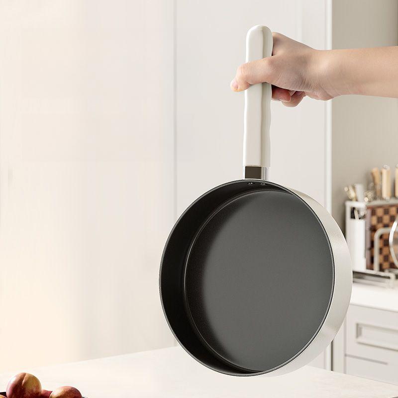 Thickened Uncoated Flat Bottomed Frying Pan Kitchen Dual-use Frying Pan Non Stick Frying Pan Vegetable Frying Pan Electric Gas Universal Pot