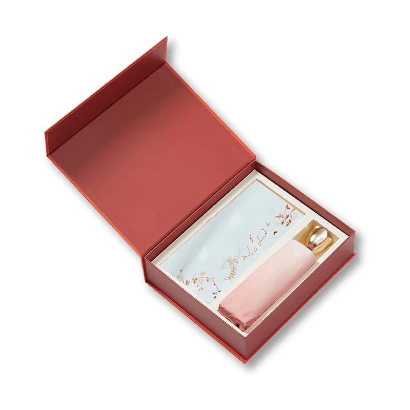 Wanshili Pure Self Bloom Silk Scarf & Umbrella Gift Box