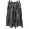 MM6 M60268 MM002 Black Faux Leather Pleated Skirt Skirt 16 blackUsed