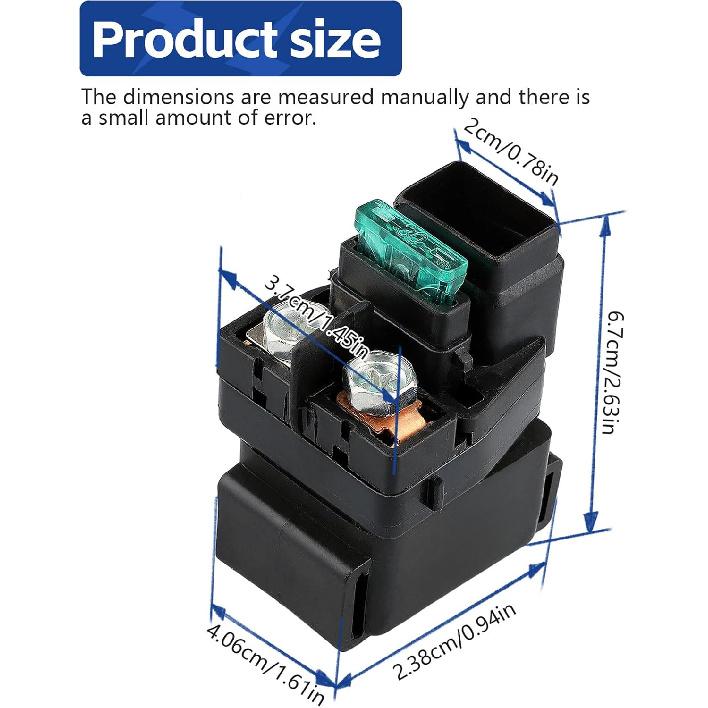 Starter Solenoid Relay For Arctic Cat 500 400 375 454 1998-2005 ATV Suzuki GSXR 1000 2001-2004 GSXR 750 600 1996-2000 DR650SE 1996-2016 Bandit 600