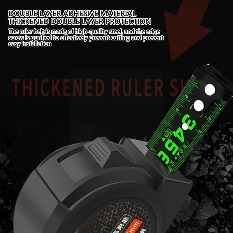 5/7.5/10M Fita Métrica de Alta Precisão Espessada com Autotrava Fluorescente Resistente ao Desgaste Fita de Aço Fita Métrica Ferramentas de Medição