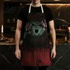 Spooky Kitchen Decor Halloween Butcher Apron with Realistic Blood Stain Washable Protective Work Apron Cosplay Devil Outfit Horror Costume Prop for