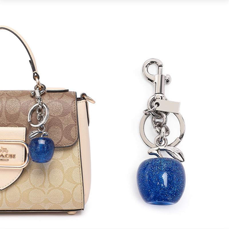 Cherry Keychain Decoration Blue Cherry DIY Craft Accessories Bag Pendant Keyring Bag Decoration Cherry Pendant