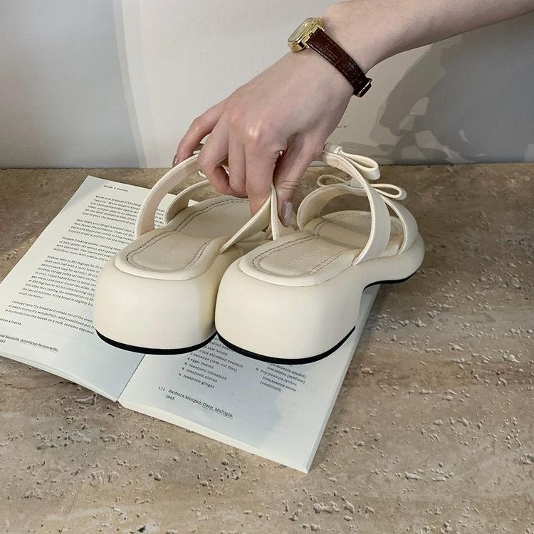 Summer Women's Slippers Stylish Peep Toe Low Heel Silver Women's Comfortable Beach Shoes Sapatilas